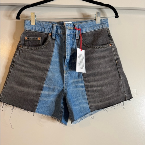 BDG Blue and Gray Jean Shorts - Picture 1 of 7